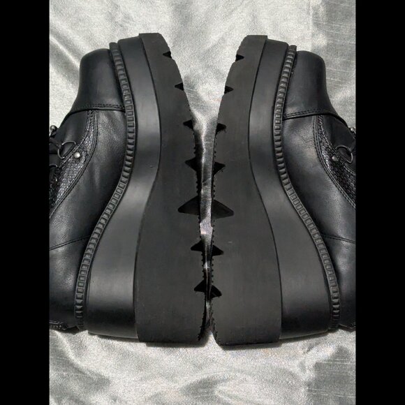 Demonia Shaker-70 Black Vegan Leather Mid-Calf Boots 9 - Picture 11 of 16